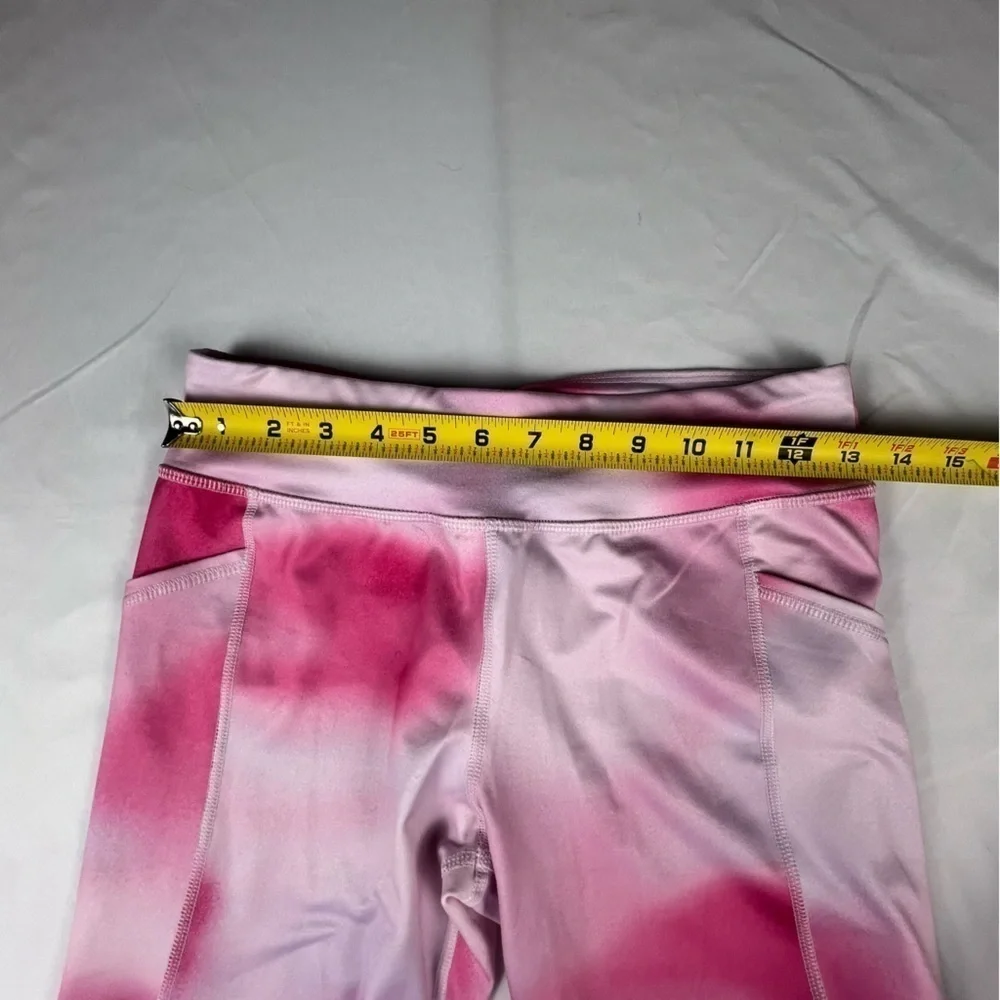 Athletic Works Girl’s Leggings W/Side Pockets -Pink, White -NWOT -Large Plus